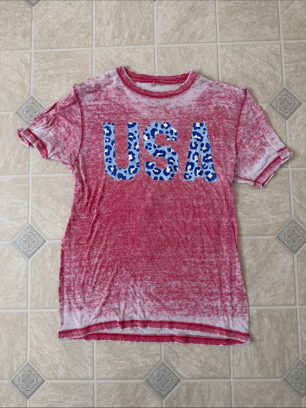 Distressed USA Tee